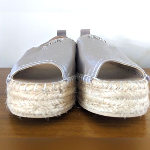 DKNY Leather Coastal Minimalist Preppy Neutral Chic Capsule Espadrille  6 ½  - Picture 3 of 8